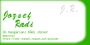 jozsef radi business card