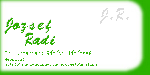 jozsef radi business card